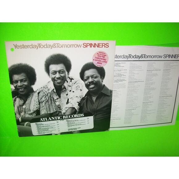 Spinners ‎– Yesterday, Today & Tomorrow Vintage Vinyl LP Record w/ PROMO STICKER - Picture 3 of 5